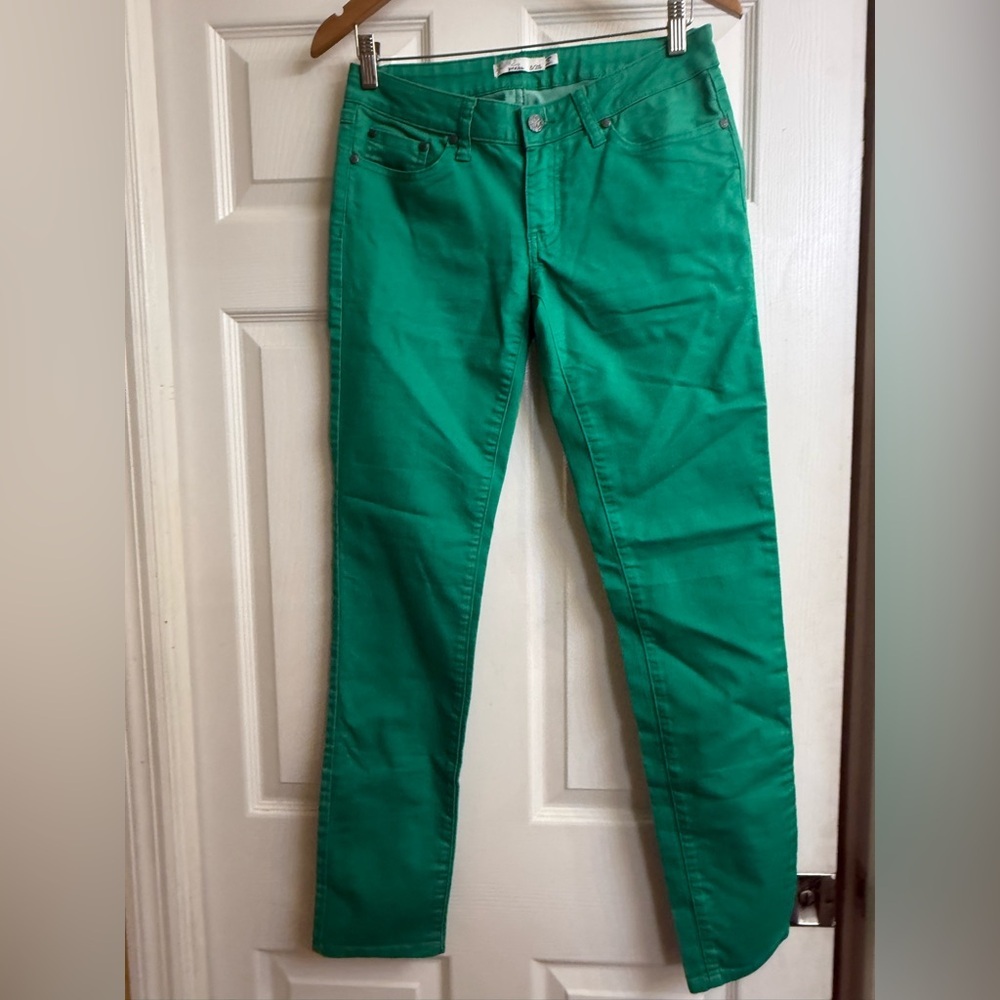 Prana Women’s Vibrant Green Denim Jeans Size 6/28